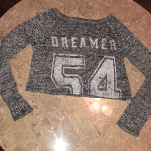 Cropped “D R E A M E R” sweater